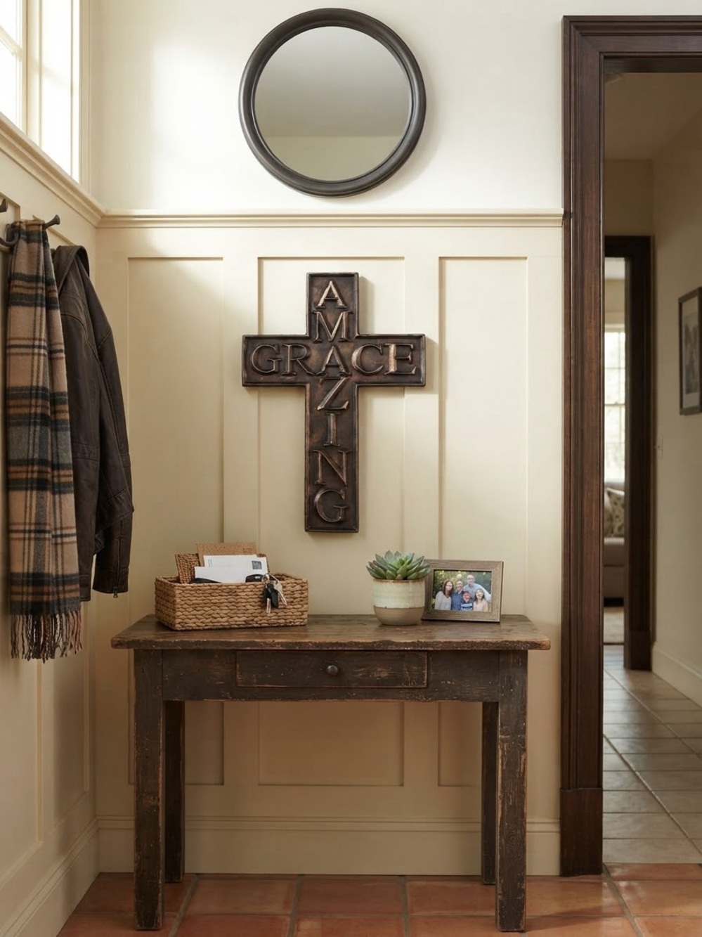 Grace Amazing Bronze style Cross Wall Decor - Resin